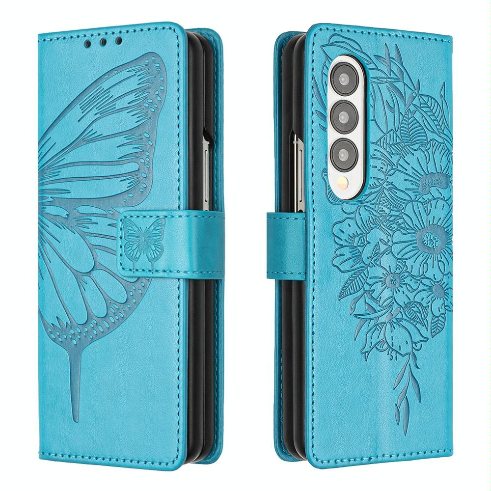 NNEDSZ Butterfly Embossed Leather Phone Case - Light Purple